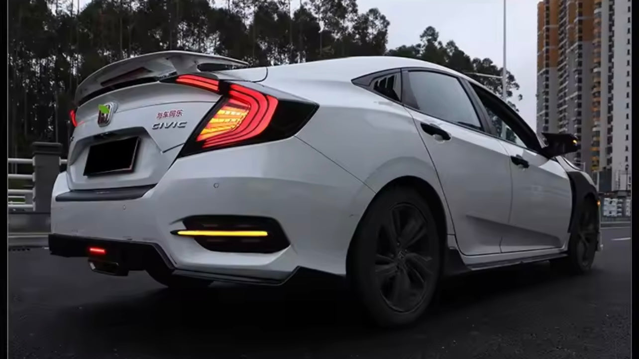 Sinaleira Traseira LED com Refletor Dinâmico para Honda Civic G10 (2016 a 2021)