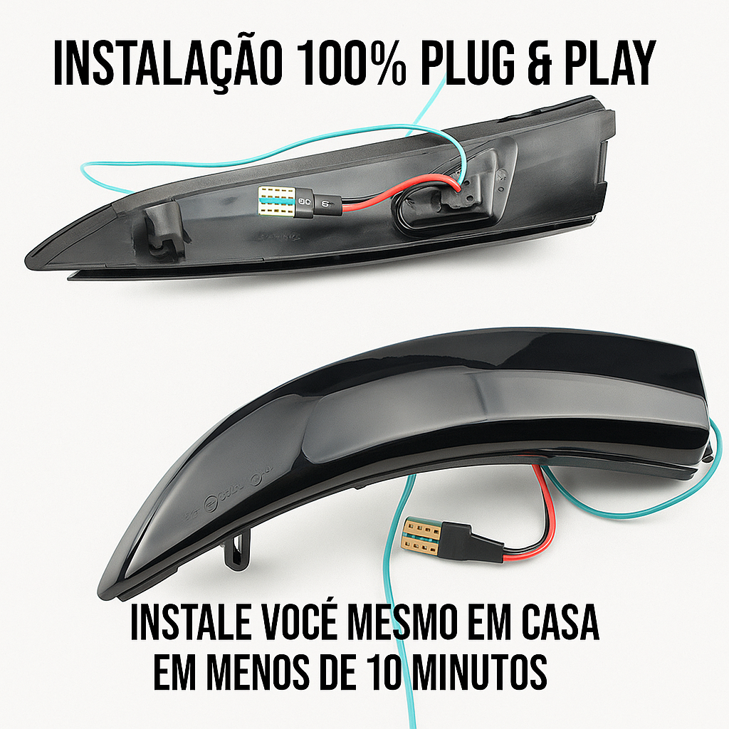 Seta Sequencial LED Retrovisor New Fiesta - Efeito Dinâmico Premium | Led Line BR Parts
