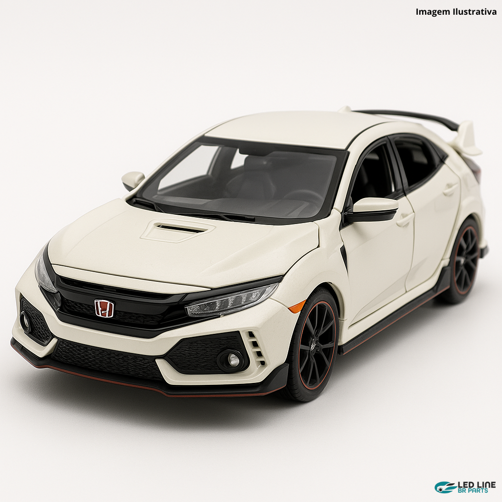 Miniatura Honda Civic Type R 1:32 - Modelo Die-Cast com Som e Luz