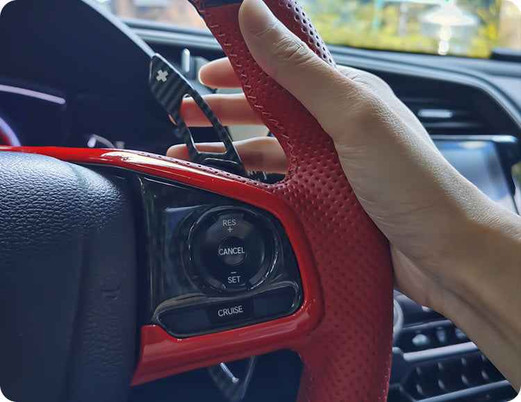 Paddle Shifters em Padrão Fibra de Carbono para Honda Civic 10ª Geração e Outros Modelos (Borboleta)