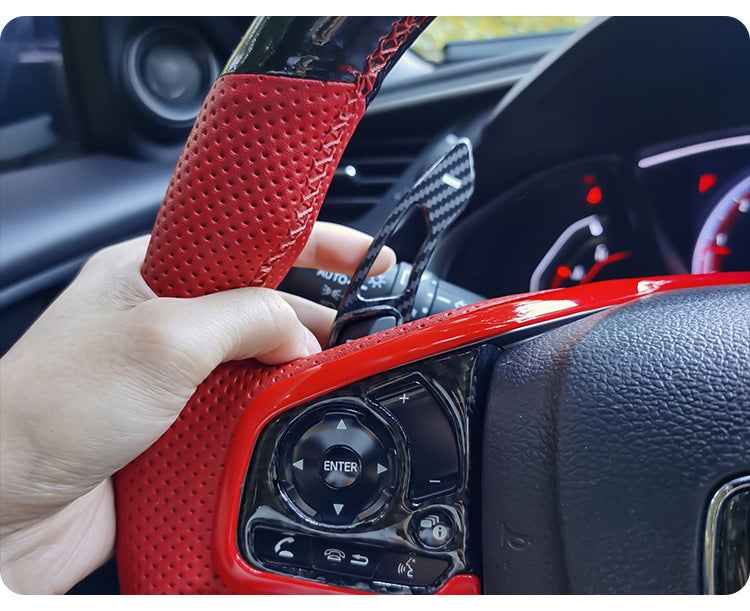 Paddle Shifters em Padrão Fibra de Carbono para Honda Civic 10ª Geração e Outros Modelos (Borboleta)