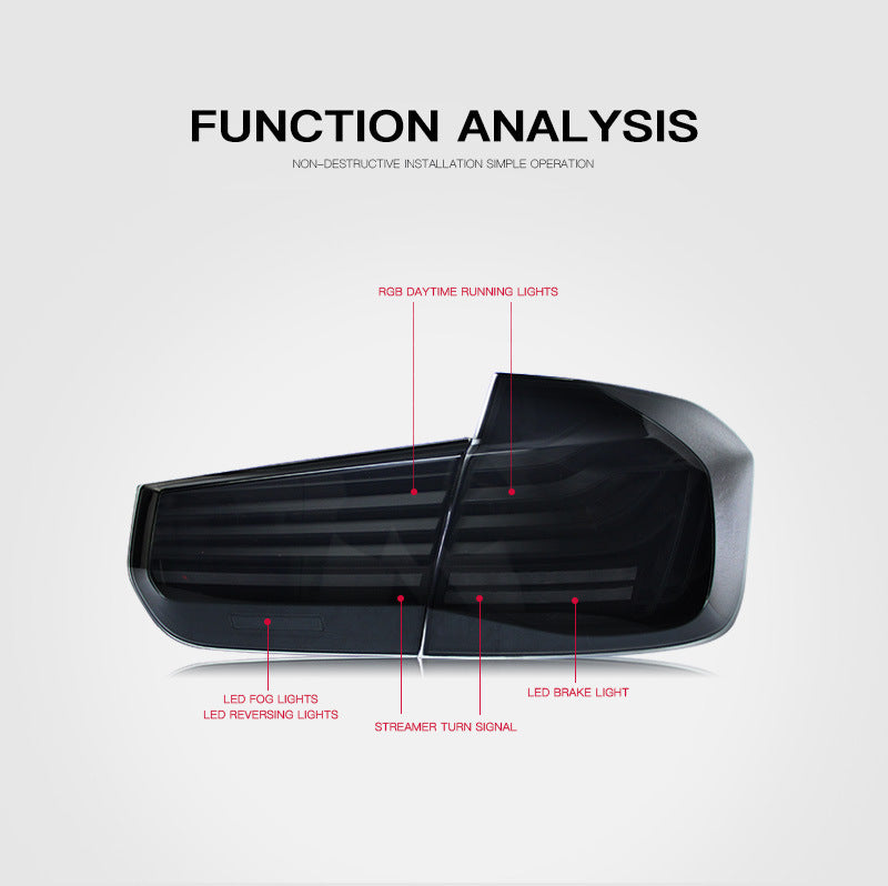 Par de Lanterna traseira LED RGB CSL Suspenso para BMW Série 3 F30 (2013-2018)