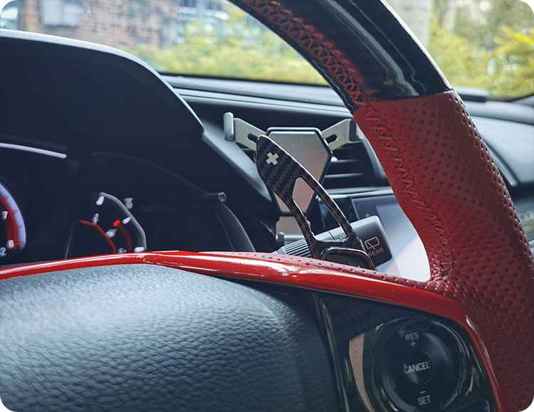 Paddle Shifters em Padrão Fibra de Carbono para Honda Civic 10ª Geração e Outros Modelos (Borboleta)
