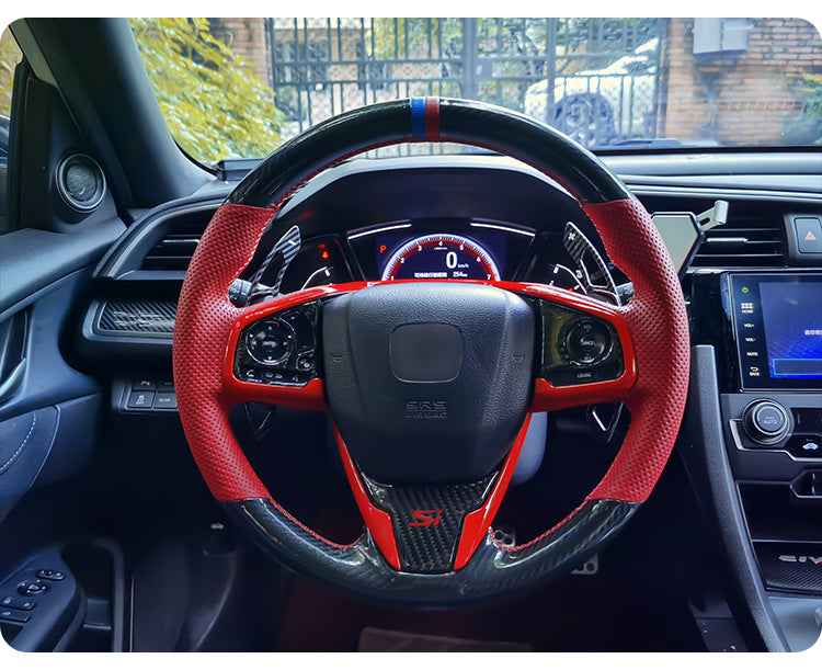 Paddle Shifters em Padrão Fibra de Carbono para Honda Civic 10ª Geração e Outros Modelos (Borboleta)