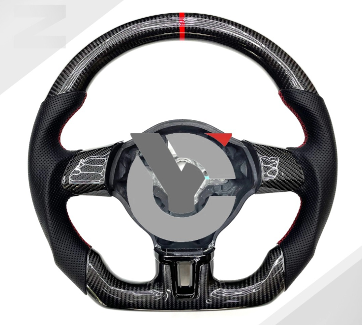 Volante em Fibra de Carbono Personalizado para Volkswagen (Golf, Polo, Santana, Jetta MK5, Sagitar, Bora, Lavida)