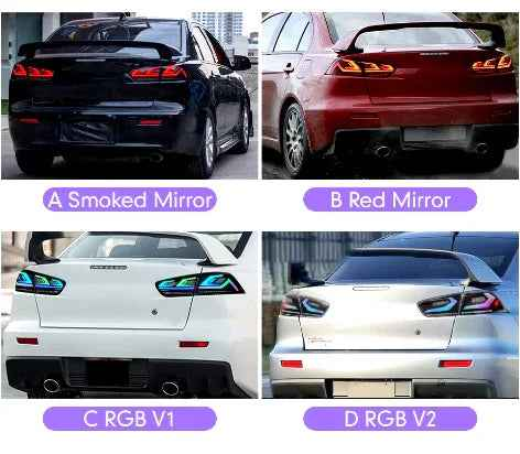 PAR lanterna Dinâmica LED para Mitsubishi Lancer EVO-X (2008-2018) – VALOR REFERENTE AO PAR