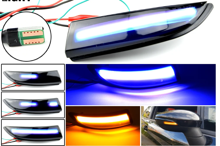 Seta Sequencial LED Retrovisor New Fiesta - Efeito Dinâmico Premium | Led Line BR Parts