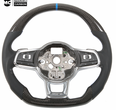 Volante Personalizado em Fibra de Carbono para Volkswagen Golf MK7 GTI
