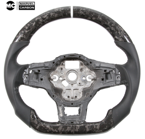 Volante Personalizado em Fibra de Carbono para Volkswagen Golf MK7 GTI