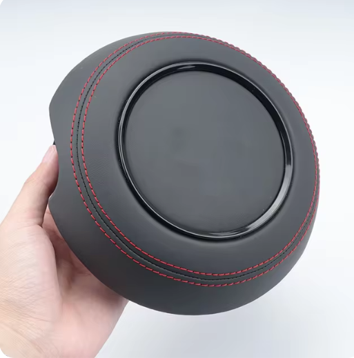 Volante de Couro Perfurado com Fundo Plano para Audi