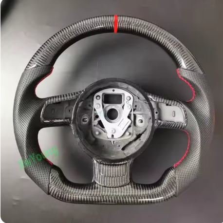 Volante Personalizado em Couro e Fibra de Carbono para Audi TT, R8, A3 8P (2008-2012)