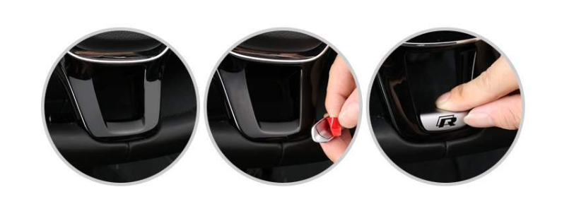 Acessório Decorativo para Volante Volkswagen Polo - Logo R e RLINE