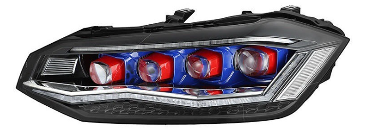 Faróis Dianteiros Modificados para Volkswagen Polo 2019-2022