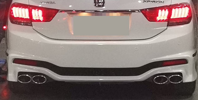 Ponteira de Escapamento Dupla de Aço Inoxidável para Veículos Universais