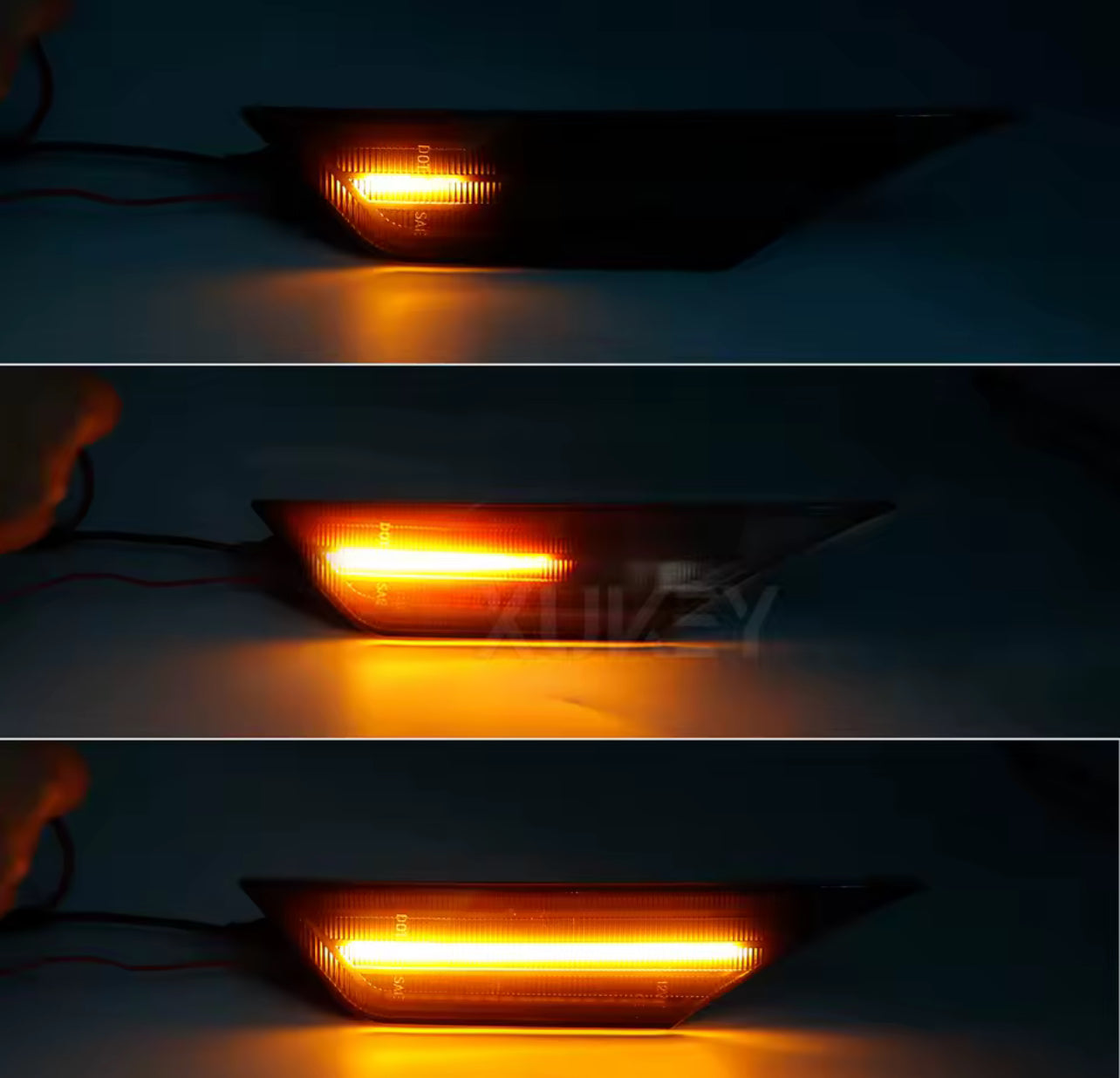 Seta Lateral LED Sequencial com DRL Branco para Honda Civic G10 2016-2021