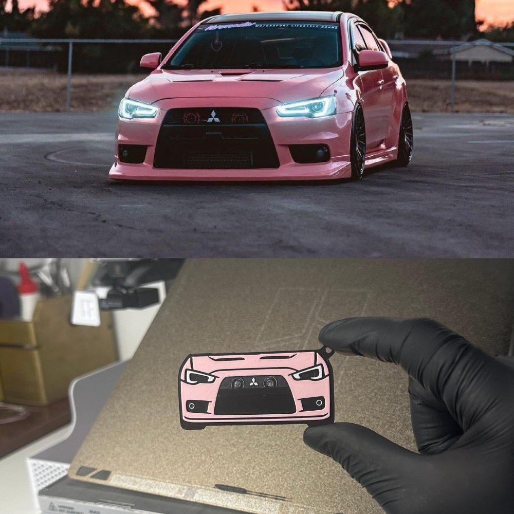 Chaveiro Personalizado com Frente + Traseira do Seu Carro com NFC | Led Line BR Parts