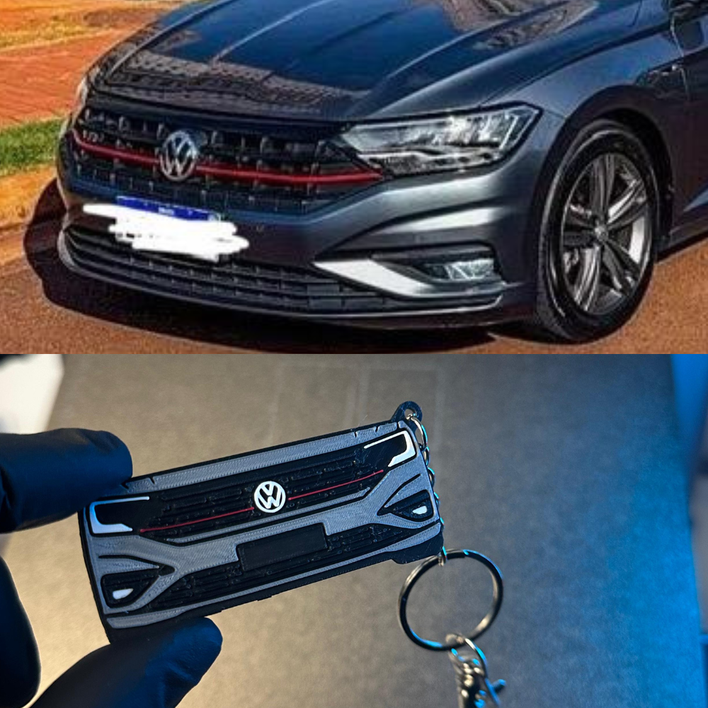 Chaveiro Personalizado com Frente + Traseira do Seu Carro com NFC | Led Line BR Parts