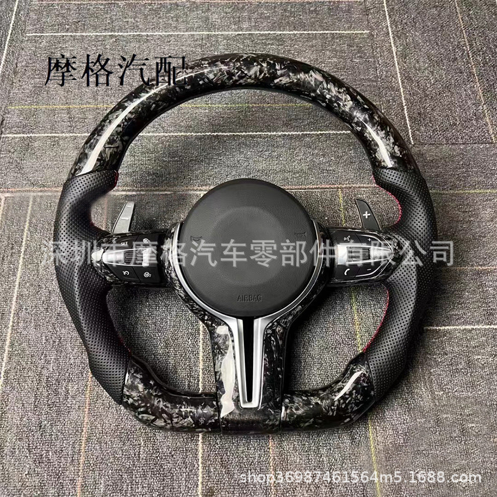 Volante de Fibra de Carbono Forjado para BMW Série F – Customizável