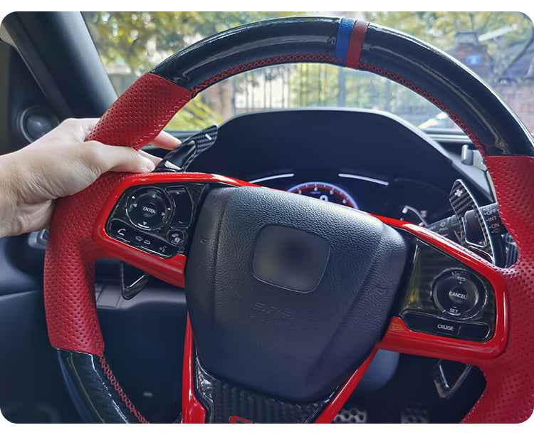 Paddle Shifters em Padrão Fibra de Carbono para Honda Civic 10ª Geração e Outros Modelos (Borboleta)