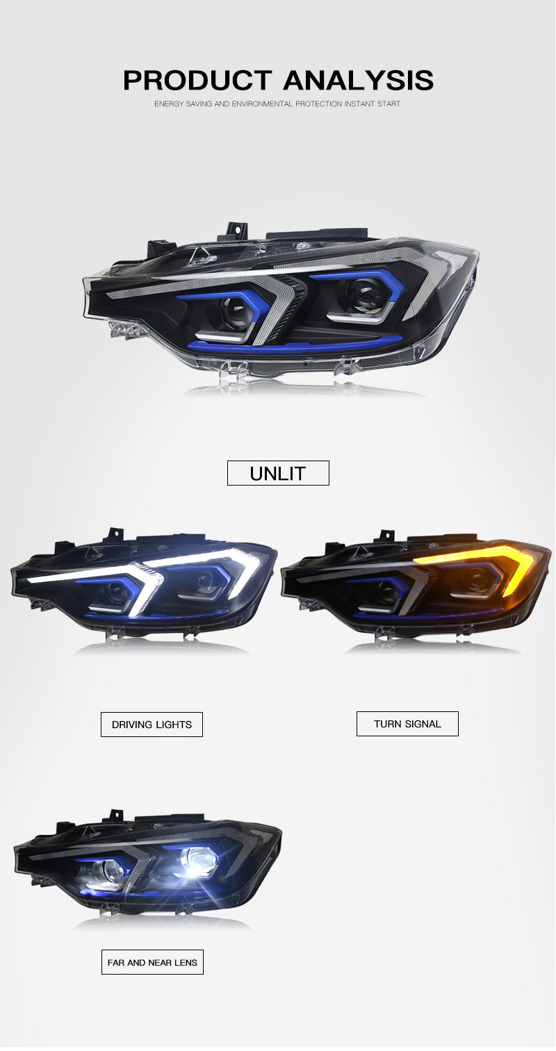 Par de Faróis de LED para BMW Série 3 F30/F35 (2013-2018) – Edição Thunder