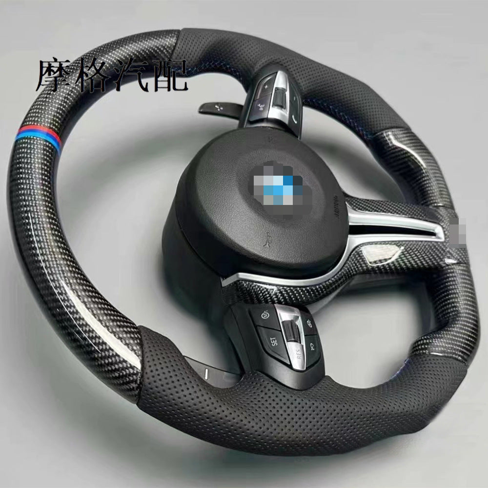 Volante de Fibra de Carbono Forjado para BMW Série F – Customizável