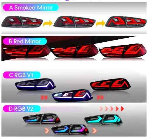 PAR lanterna Dinâmica LED para Mitsubishi Lancer EVO-X (2008-2018) – VALOR REFERENTE AO PAR