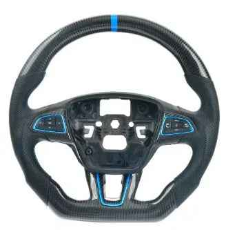 Volante Personalizado de Fibra de Carbono com LED para Ford Focus RS, ST e Kuga (2014-2017)