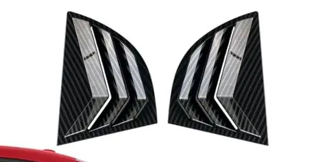 Windows Vents para Honda Civic G8 2006 a 2015 — Estilo Fibra de Carbono, Preto Brilhante ou Fosco