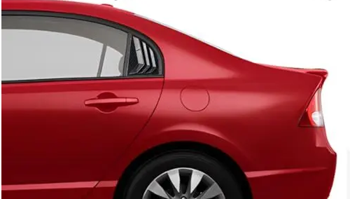 Windows Vents para Honda Civic G8 2006 a 2015 — Estilo Fibra de Carbono, Preto Brilhante ou Fosco