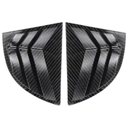 Windows Vents para Honda Civic G8 2006 a 2015 — Estilo Fibra de Carbono, Preto Brilhante ou Fosco