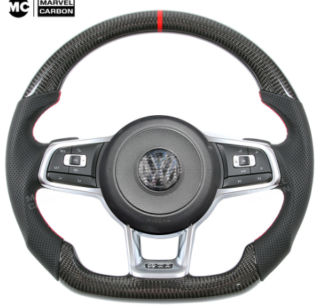 Volante Personalizado em Fibra de Carbono para Volkswagen Golf MK7 GTI