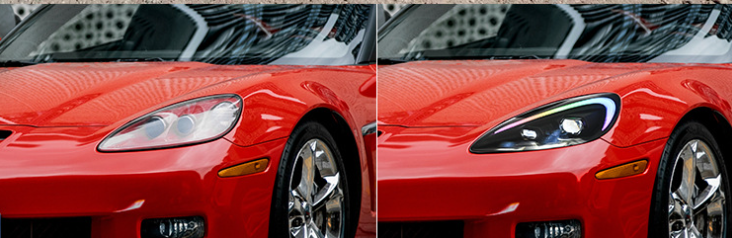 Conjunto de Faróis RGB para Chevrolet Corvette C6 (2005-2013)