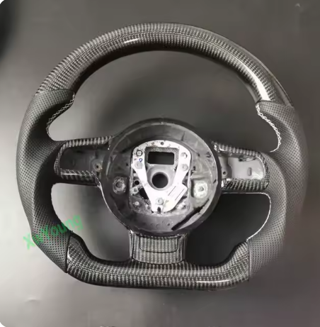 Volante Personalizado em Couro e Fibra de Carbono para Audi TT, R8, A3 8P (2008-2012)