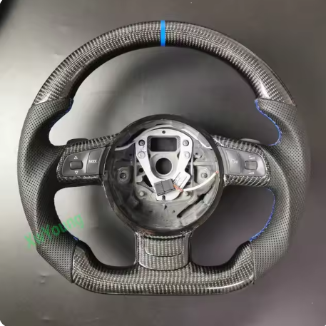 Volante Personalizado em Couro e Fibra de Carbono para Audi TT, R8, A3 8P (2008-2012)