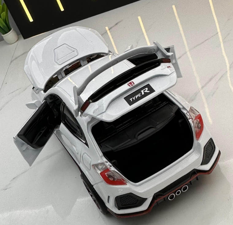 Miniatura Honda Civic Type R 1:32 - Modelo Die-Cast com Som e Luz