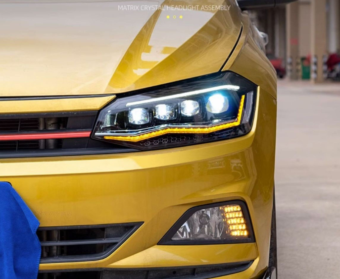 Faróis Dianteiros Modificados para Volkswagen Polo 2019-2022