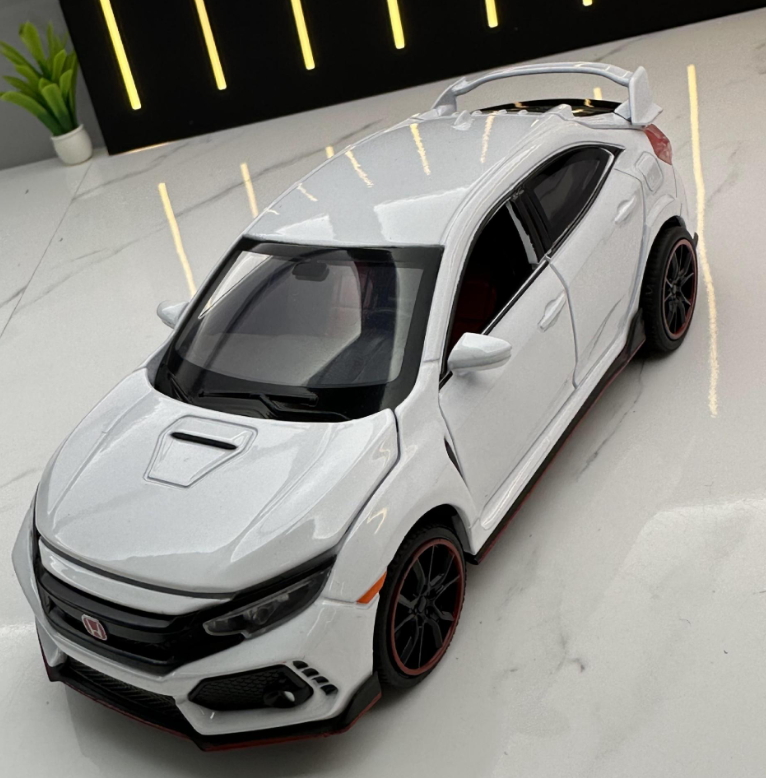 Miniatura Honda Civic Type R 1:32 - Modelo Die-Cast com Som e Luz