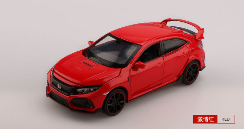 Miniatura Honda Civic Type R 1:32 - Modelo Die-Cast com Som e Luz