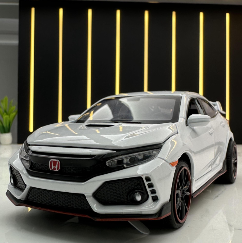Miniatura Honda Civic Type R 1:32 - Modelo Die-Cast com Som e Luz