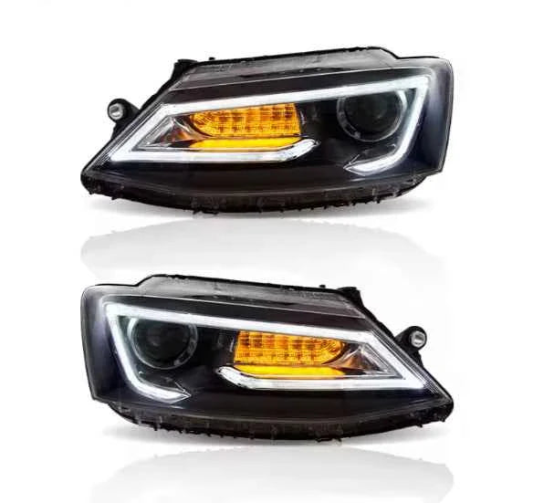 Farol Jetta DRL com Seta Sequencial - Visual Premium e Iluminação| LED Line BR Parts