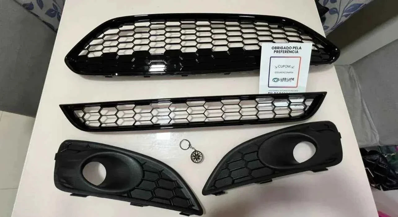 Kit Grade Colmeia New Fiesta - Visual Esportivo Premium | Led Line BR Parts