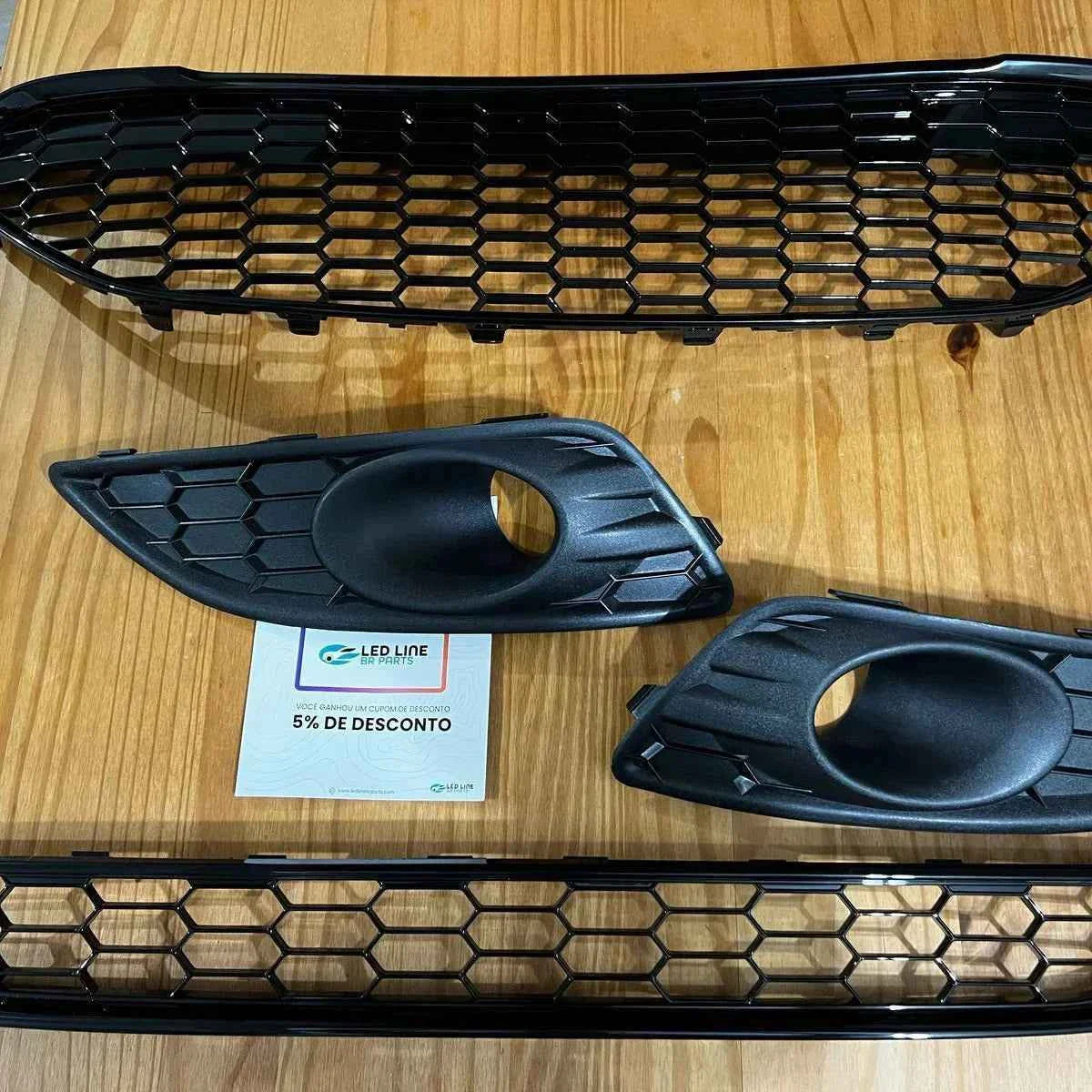 Kit Grade Colmeia New Fiesta - Visual Esportivo Premium | Led Line BR Parts