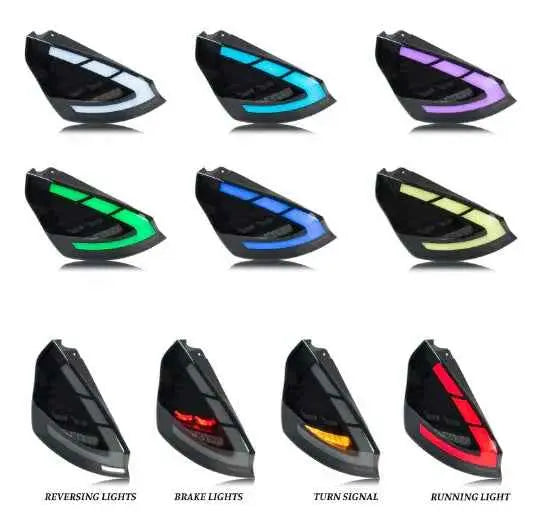 Lanterna RGB New Fiesta - LED Sequencial com App | Led Line BR Parts